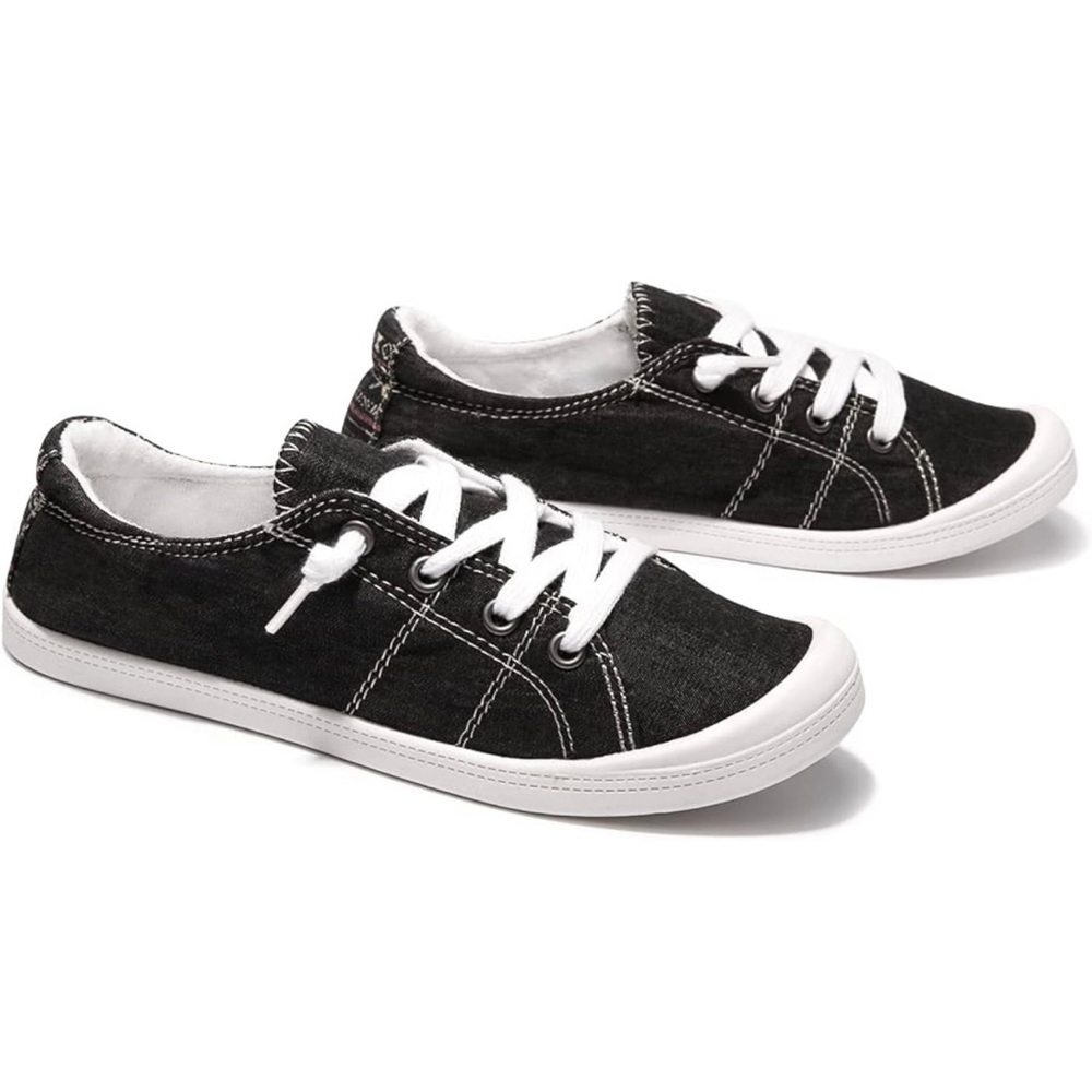 Women's Slip On Canvas Sneaker Low Top Casual Walking Shoes Size 11.
